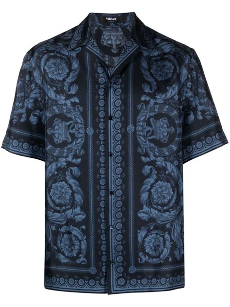 camisa versace de seda.